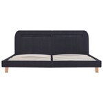 vidaXL Cadre de lit avec LED gris foncé tissu 180x200 cm