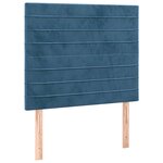 vidaXL Sommier à lattes de lit avec matelas Bleu foncé 90x200 cm