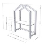 Bureau enfant cabane STOLLY bois blanc