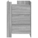 vidaXL Table de chevet sonoma gris 45x50x65 cm bois d'ingénierie