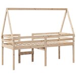 vidaXL Lit haut avec toit 80x200 cm bois de pin massif