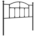 vidaXL Tête de lit métal noir 100 cm