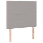vidaXL Sommier à lattes de lit avec matelas Gris clair 90x200 cm Tissu