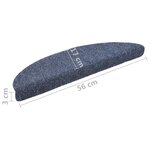 vidaXL Tapis autoadhésifs de marches 5 Pièces Bleu 56x17x3 cm Aiguilleté
