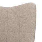 Chaise Relaxante vidaXL en Fabric léger Gris Curly