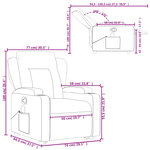 vidaXL Fauteuil de massage inclinable Marron Tissu