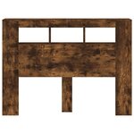vidaXL Tête de lit à LED chêne fumé 140x18 5x103 5cm bois d'ingénierie