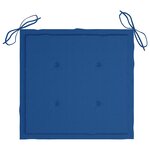 vidaXL Chaises de jardin avec table à thé et coussins Acacia solide