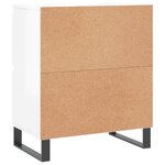 vidaXL Buffets 3 Pièces blanc brillant bois d'ingénierie