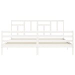 vidaXL Cadre de lit sans matelas blanc 200x200 cm bois massif