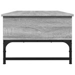 vidaXL Table basse sonoma gris 100x50x35 cm bois d'ingénierie et métal