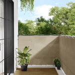 vidaXL Écran de balcon beige 120x800 cm 100  polyester oxford