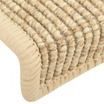 vidaXL Tapis d'escalier autocollants 15 Pièces 65x21x4 cm Beige