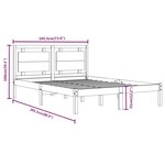 vidaXL Cadre de lit Blanc Bois massif 180x200 cm Super King