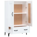 vidaXL Buffet Blanc brillant 70x31x115 cm Bois d'ingénierie