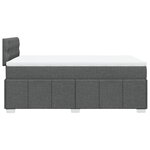 vidaXL Sommier à lattes de lit avec matelas Gris foncé 120x200cm Tissu