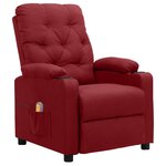 vidaXL Fauteuil de massage Rouge bordeaux Tissu