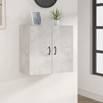 vidaXL Armoire murale Gris béton 60x31x60 cm Bois d'ingénierie