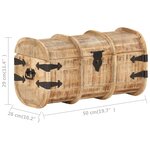 vidaXL Coffres de rangement 2 Pièces Bois de manguier massif