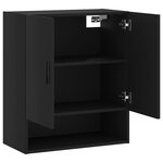 vidaXL Armoire murale noir 60x31x70 cm bois d'ingénierie