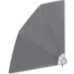 vidaXL Auvent latéral pliable de balcon Gris 210 x 210 cm