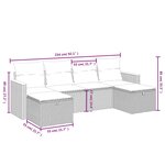vidaXL Salon de jardin avec coussins 6 Pièces beige résine tressée