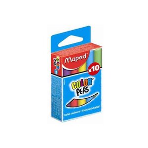 Etui Lot de 10 craies rondes pour tableau COLOR'PEPS assorties MAPED