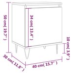 vidaXL Tables de chevet 2Pièces chêne sonoma 40x30x50cm bois d'ingénierie