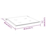 vidaXL Coussins de chaise lot de 6 motif de feuilles 40x40x4 cm tissu