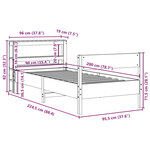 vidaXL Cadre de lit sans matelas 90x200 cm bois de pin massif