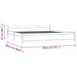 vidaXL Cadre de lit Blanc Bois massif 180x200 cm Super King