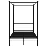 vidaXL Cadre de lit à baldaquin sans matelas noir métal 120x200 cm