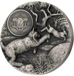 Pièce de monnaie en Argent 5000 Francs g 93.3 (3 oz) Millésime 2024 Predators LYNX