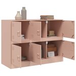 vidaXL Buffet rose 99x39x73 cm acier