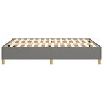 vidaXL Cadre de lit Gris foncé 140 x 200 cm Tissu
