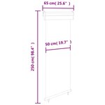 vidaXL Auvent latéral de balcon 65x250 cm noir