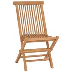 vidaXL Chaises pliables de jardin 2 Pièces Bois de teck solide