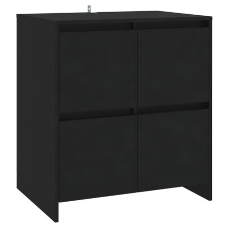 vidaXL Buffet Noir 70x41x75 cm Bois d'ingénierie