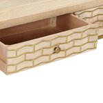 vidaXL Table console Doré 90 x 30 x 75 cm Bois de manguier massif