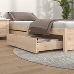 vidaXL Tiroirs de lit 2 Pièces bois de pin massif