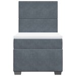 vidaXL Sommier à lattes de lit avec matelas Gris foncé 100x200 cm