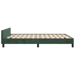 vidaXL Cadre de lit avec tête de lit Vert foncé 140x190 cm Velours