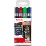 Marqueur craie liquide e4095 fenêtre ardoise verre pointe ogive 4/15mm assortis pochette 4... x 96 EDDING