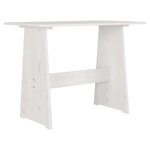 vidaXL Table à manger avec banc Blanc Bois de pin solide