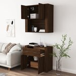 vidaXL Buffet haut Chêne marron Bois d'ingénierie