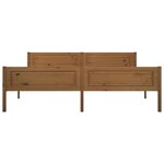 vidaXL Cadre de lit sans matelas pin massif marron miel 180x200 cm