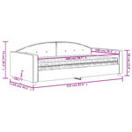 vidaXL Lit de jour avec matelas bleu 100x200 cm velours