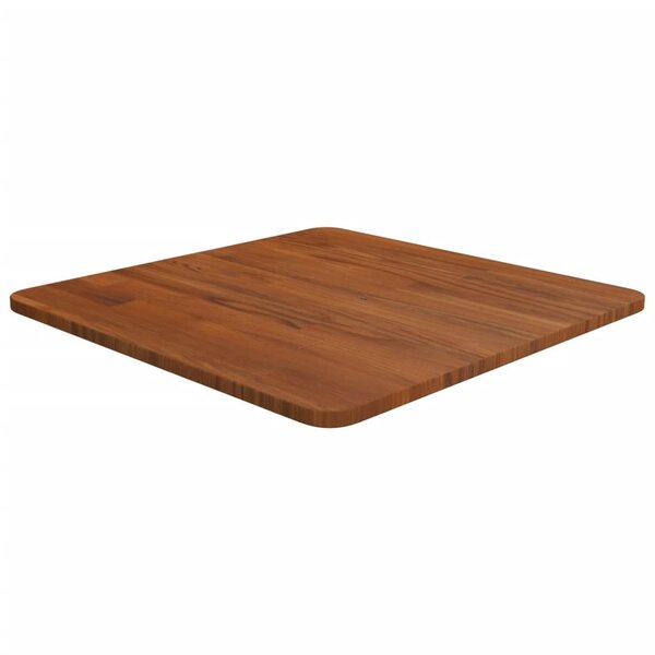 vidaXL Dessus de table carré Marron foncé50x50x1 5cm Bois chêne traité