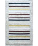 Tapis de salon à rayures 160 x 230 cm - Beige