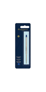 Waterman recharge bille pointe moyenne bleue blister x 1